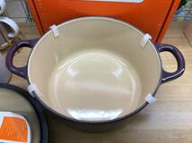 未使用 LE CREUSET ココットロンド 両手鍋 18cm パープル 1.8L ル・クルーゼ SS-176769_画像6