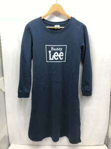 Buddy Lee マタニティー ワンピース スウェット M ネイビー ロゴプリント 長袖 バディ 授乳可能 リー 24030601