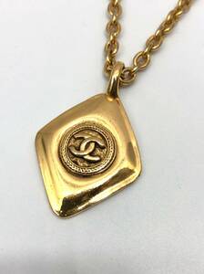 CHANEL ネックレス ひし形 ココマーク ヴィンテージ ゴールド 菱形 ダイヤ型 シャネル SS-238718