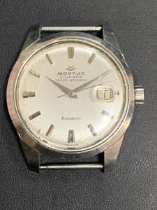 ⑤モバード MOVADO kingmatic 自動巻き メンズ 銀文字盤 稼働品 腕時計