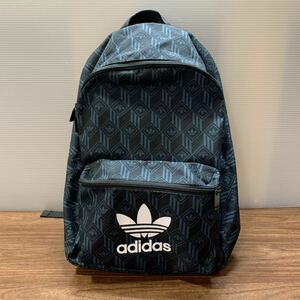 adidas/アディダス リュック 美品 ナイロン 45×35cm モノグラム柄 カバン 鞄 バッグ 通学 旅行 ファッション カジュアル (石716