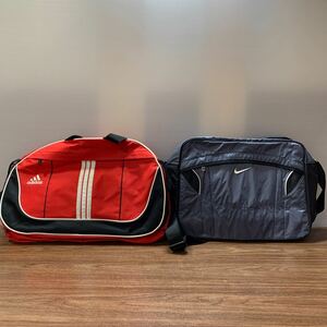  Boston bag NIKE/adidas sport bag bag part . going to school gray / red Nike Adidas ( stone 723