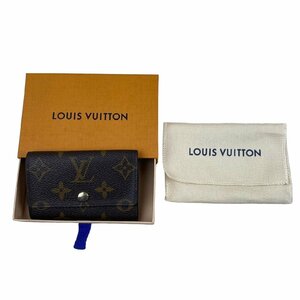 USED LOUIS VUITTON ルイヴィトン モノグラム ミュルティクレ6 6連キーケース 箱付 M62630 ICタグ ブラウン系 メンズ レディース 鍵 ロゴ