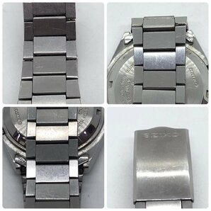 USED SEIKO セイコー 5 7009-876A 黒文字盤 自動巻き AUTOMATIC シルバー ステンレススチール 防水 腕時計 時計 文字盤 動作品 稼働品の画像9
