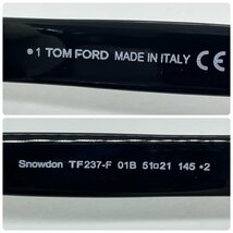 USED TOM FORD トムフォード サングラス Snowdon スノードン TF237-F 01B 51□21 145 メンズ ブラック系 アイウェア ケース付き_画像9