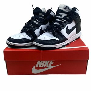 USED NIKE DUNK HI RETRO DD1399-105 ナイキ ダンク ハイ レトロ ホワイト ブラック 27cm WHITE BLACK 箱付 ハイカット メンズ 靴 シューズ