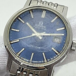 USED OMEGA オメガ ジュネーブ 腕時計 自動巻き デイト 3針 アナログ SS シルバー×ネイビー文字盤 メンズ腕時計 Geneve AUTOMATIC 稼働品の画像10