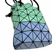 KS USED BAOBAO バオバオ ISSEY MIYAKE イッセイミヤケ バイカラー バッグ 巾着 ２way ブルー グレー ショルダー ポシェット クロスボディ_画像4