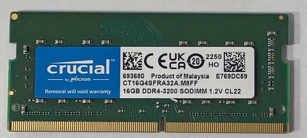 クルーシャル「CT16G4SFRA32A」SO-DIMM DDR4 /16GB 