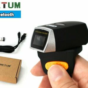 NETUM バーコードリーダー ワイヤレス リングタイプ ウェアラブル 小型 Bluetooth・無線・有線接続対応 1次元コード USB2.0 CCD 高速読取