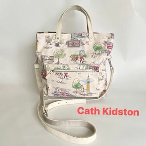 Cath Kidston Billie Goes to Town 綿キャンバスプリント リバーシブルショルダーバッグ