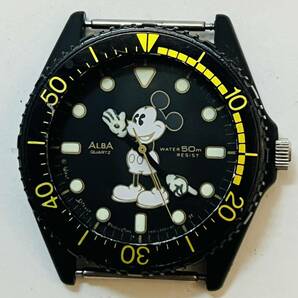 動作未確認 SEIKO セイコー ALBA アルバ ディズニー ミッキー クォーツ 時計 Y481-0930 腕時計 フェイスのみの画像1