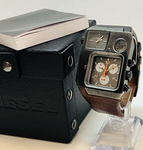 rare rare box attaching DIESEL diesel DZ-1319 men's quartz wristwatch compass 