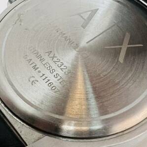 動作未確認 AX ARMANI EXCHANGE アルマーニ エクスチェンジ 腕時計 アナログ クオーツ 黒文字盤の画像4