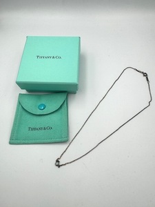 ●H78084:Tiffany&Co.　ティファニー　Ag925　バイザヤード　ブレスレット　アクアマリン　箱付き 中古
