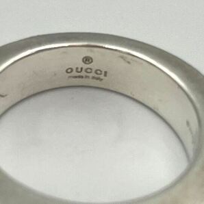 #A77848:GUCCI グッチ GG ロゴ リング 925刻印 シルバー 指輪 7号 中古の画像6