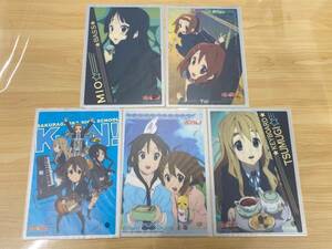 M1210K02 けいおん！ ジャンボ カードダスEX 5点セット 平沢唯 秋山澪 田井中律 琴吹紬 桜高軽音部 K-ON! 145mm×210mm ローソン