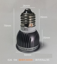LED電球 5Ｗ 電球色3000K 高演色性Ra95 口金E26 LED 5個 スポットライト 非調光 ハロゲン電球形 50W相当 TT-5W-E26_画像2