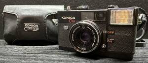 KONICA C35 EF ブラック /KONICA HEXANON 38mm F2.8 コニカ コンパクト フィルムカメラ #2156