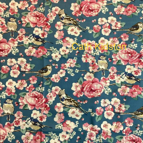 お値下げしました！ Cath Kidston meadowフィールドバード 150cm × 100cm実寸　ブルー