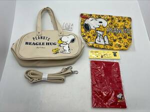 ◎7431.1 未使用　スヌーピー　グッズ　おまとめ　SNOOPY　PEANUTS　2wayバッグ　巾着　ハンドタオル