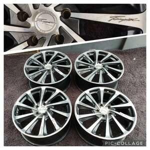 632　LOXARNY テンベストタービン19インチ 19×8J 5穴 114.3 +58 ハブ約73(手測り)激安 ホイールのみ4本セット