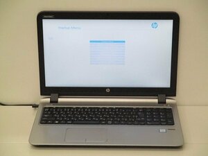 【1円スタート】hp ProBook 450 G3 V6E11AV Core i5 6200U 2.3Ghz 8GB 光学ドライブあり 15.6インチ OSなし BIOSのみ