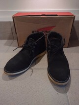 【8.5D 美品 】REDWING　レッドウィング 3147 スエード チャッカ 黒 ブラック 26.5cm_画像1