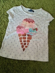 Gap Kids☆レースやビーズを使った繊細、豪華なアイスクリーム柄*半袖Tシャツ☆サイズ110
