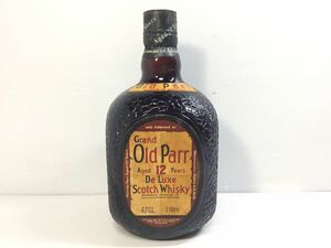 [K-2024]Grand Old Parr 12年 De Luxe★スコッチウイスキー グランド オールドパー デラックス☆古酒 未開栓 売り切り 1円スタート♪