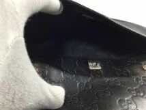 [2024]GUCCI グッチ 161822 GG柄☆ナイロン×レザー ショルダーバッグ クロスボディ★レディース メンズ ブラック系♪斜め掛け 売り切り!!_画像7