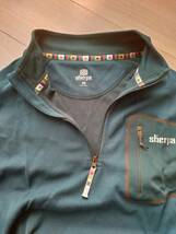 sherpa ハーフジップアップシャツ　長袖　ベースレイヤー　サイズ：M　グリーン_画像4