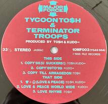 ■1988年 オリジナル 国内盤 Tycoon Tosh & Terminator Troops - Copy ’88 / Love & Peaace 12”EP 10MF003 MAJOR FORCE_画像3