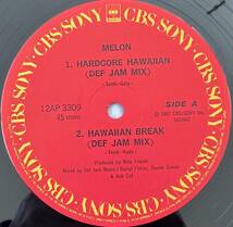 ■1987年 オリジナル 国内盤 MELON - HARDCORE HAWAIIAN (DEF JAM MIX) 12”EP 12AP 3309 CBS/SONY_画像3