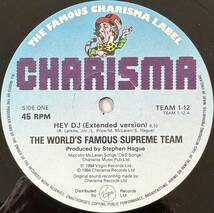 ■1984年 オリジナル UK盤 The World’s Famous Supreme Team - Hey DJ (Extended Version) 12”EP TEAM 1-12 Charisma / Malcolm McLaren_画像3