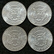 ケネディハーフダラー4枚セット　/アメリカ 50セント硬貨/レギュラーコイン/ Lot3_画像2