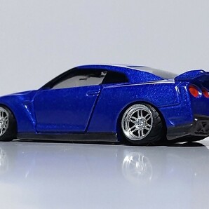 希少 トミカ 1/62 日産 GT-R 改 現行型 R35 深リム エンケイ ホイール ローダウン シャコタン ツライチ カスタム 改造 (1/64)の画像4