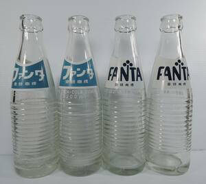 ☆000　昭和レトロ　②■FANTA　ファンタ　200ｍｌ　空き瓶　２種類　4本■「66Y72」「113A73」 /「11YT77」「1YT77」/空瓶