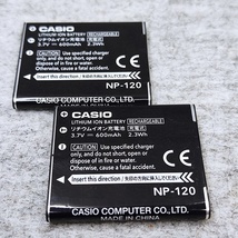 【本物/2個】CASIO NP-120 デジタルカメラ用リチウムイオン電池 2個セット【安心のメーカー入荷品！】_画像3