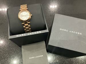MARC JACOBSマークジェイコブス レディース腕時計　クォーツ 箱付属 ゴールドカラー 稼働品