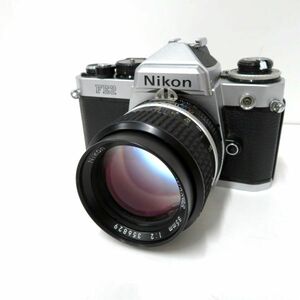 シャッター確認済 Nikon/ニコン FE2/Ai NIKKOR 85mm f2 シルバー