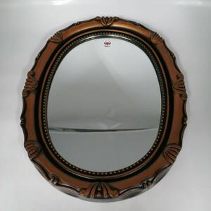 y2551 大阪近鉄バファローズ ウォールミラー ロゴ 大型ミラー 大型鏡 アンティークミラー 壁掛鏡 ミラー 木枠 当時物 レア 希少 現状品