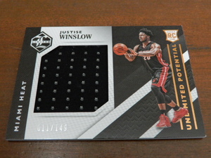 2015-16 PANINI LIMITED 【JUSTISE WINSLOW】 UNLIMITED POTENTIAL jersey RC MIAMI HEAT マイアミヒート