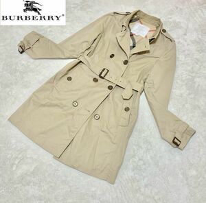 【極美品】　BURBERRY バーバリー　レディース　スプリングコート　トレンチコート　ベージュ　12Y-152 Sサイズベルト付　ノバチェック　