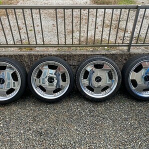  WORK EuroLine ユーロライン 18インチ 7.5J +42 PCD114.3 4H 5H マルチ ディッシュ 205/40/18 タイヤ ホイール 4本セット の画像1