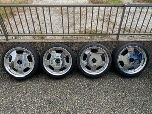  WORK EuroLine ユーロライン 18インチ 7.5J +42 PCD114.3 4H 5H マルチ ディッシュ 205/40/18 タイヤ ホイール 4本セット 