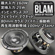 BLAM LM 80 ミッドレンジスピーカー スコーカー 国内正規品 一年保証付■ライブシリーズ 定価22,000→ 20%引き 最安値目指す ハイエンド_画像2