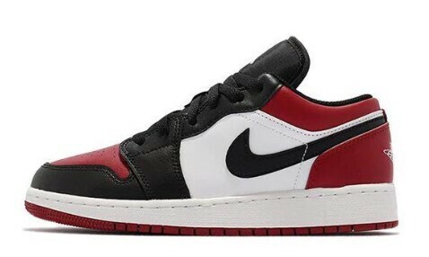 送料無料【22.5㎝】 GS NIKE AIR JORDAN 1 LOW BRED TOE 国内正規 新品未使用 ナイキ エアジョーダン1 ブレッドトゥ 553560-612 ジュニア