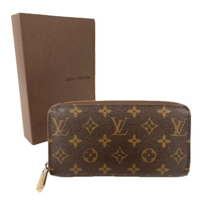 【中古】送料無料★LOUIS VUITTON　ルイヴィトン ジッピーウォレット　長財布　モノグラム　箱付　母の日プレゼント