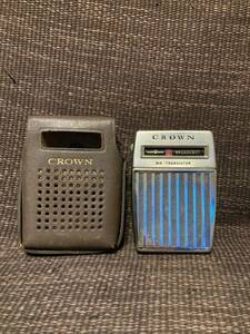 CROWN SIX TRANSISTOR TR-680 中波6石　トランジスターラジオ　1967年 日本製　ジャンク品　昭和レトロ 【R0301-2】